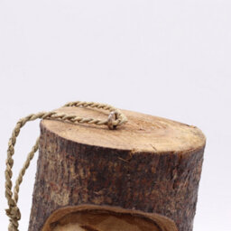 Serenityy Hand-Carved Tree Trunk Bird House - Grumpy Old Man Face, Hanging Rustic Nest Box For Garden Birds, Solid Wood - thumbnail 3