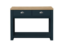 Birlea Highgate 2 Drawer Console Table Navy Blue & Oak - thumbnail 7