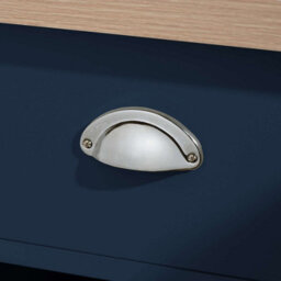 Birlea Highgate 2 Drawer Console Table Navy Blue & Oak - thumbnail 4