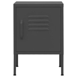 Berkfield Modern Nightstands 2 Pcs Anthracite 35X35X51 Cm Steel - thumbnail 3