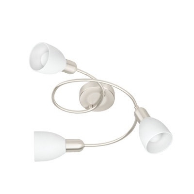 Eglo Grimsey Matt Nickel Led 3 Bulb Ceiling Spotlight Adjustable Heads Warm White 3000K - image 1