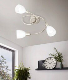 Eglo Grimsey Matt Nickel Led 3 Bulb Ceiling Spotlight Adjustable Heads Warm White 3000K - thumbnail 2