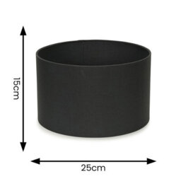 Valuelights Reni Charcoal Fabric Drum Ceiling Lamp Shade (D)25Cm - thumbnail 6