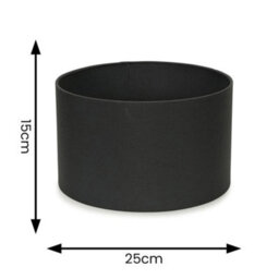 Valuelights Reni Charcoal Fabric Drum Ceiling Lamp Shade (D)25Cm - thumbnail 8