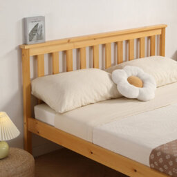 Comfy Living 4Ft6 Medina Wooden Bed Frame In Caramel - thumbnail 3