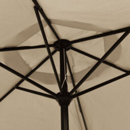 Walplus Garden Parasol With Led Lights And Steel Pole 300 Cm Taupe - thumbnail 6