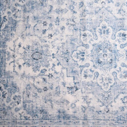 OHS Washable Rug Vintage Living Room Bedroom Carpet Mat, Blue - 120 X 170Cm - thumbnail 4