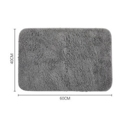 Living And Home Fast Dry Absorbent Premium Slip Resistant Bathroom Mat 60Cm (L) X 40Cm (W) - thumbnail 5
