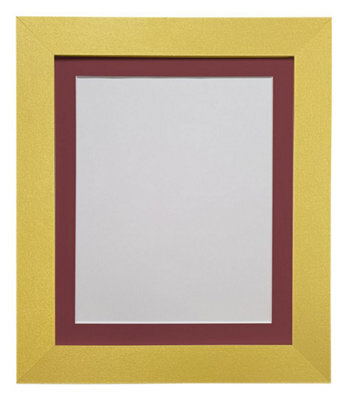 Frames By Post Metro Gold Frame With Red Mount A4 Image Size 9 X 6 - image 1