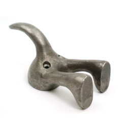 Oakcrafts - Pair Of Heavy Duty Solid Cast Iron Dog Tail Coat Hooks - thumbnail 3