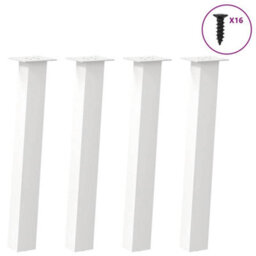 Berkfield Console Table Legs 4 Pcs White 72 Cm Steel - thumbnail 1