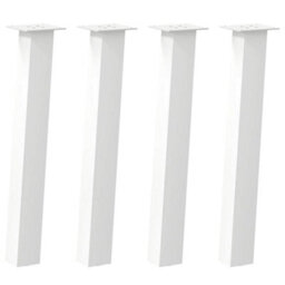 Berkfield Console Table Legs 4 Pcs White 72 Cm Steel - thumbnail 2