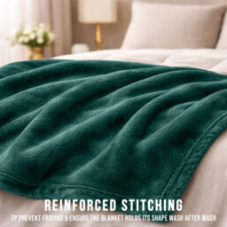 Pamposh Flannel Fleece Single Throw Blankets Microfiber Solid Blanket For Bed And Couch Ultrasoft Lightweight Plush Fleece Blanket - thumbnail 5