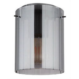 Luminosa Lighting Luminosa Tulivar Cylindrical Ceiling Light Grey Dark Smoke Glass Shade 1X E27 - thumbnail 2