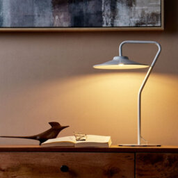 Beliani White Led Table Lamp 41 Cm - Warm White Light, Iron Powder-Coated Finish - thumbnail 1