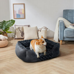 Living And Home Dark Grey Pet Sleeping Bed For Dog And Cat 63X53X20Cm - thumbnail 1