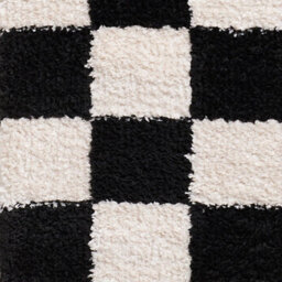 Livabliss Fossay Shaggy-Washable Cream Black Modern High Pile Checkered Living Bedroom Rug 200 X 275 Cm Easy Care, Non Shedding - thumbnail 8