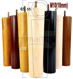 L&F Turned Wood Legs Natural Wash 230mm High Set Of 4 Replacement Furniture Bun Feet Settee Chairs Sofas Footstools M10 Pkc148 - thumbnail 7