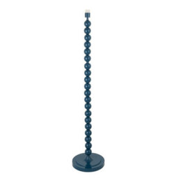 Loops Elegant 1327mm Tall Floor Lamp In Gloss Marlin Blue With E27 Led Bulb