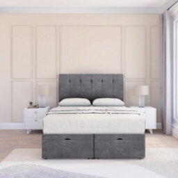 "Sloomy Highbury Armour Coniston 6Ft Ottoman Bed End Opening With Sprung Memory Mattress & 26"" Headboard-Super King" - thumbnail 2