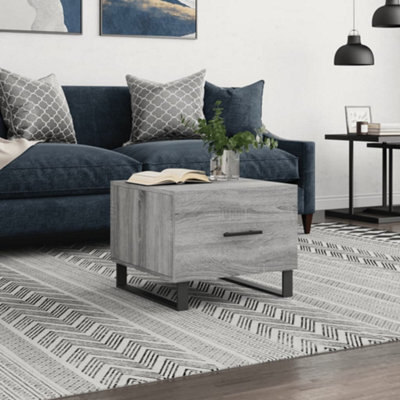 Berkfield Coffee Table Grey Sonoma 50X50X40 Cm Engineered Wood - image 1