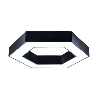 Ener-J Hollow Hexagon Pendant Lights D600X100X60mm 25W 6500K 45Lm/w Black Color, Installation Way Ceiling And Hanging - image 1