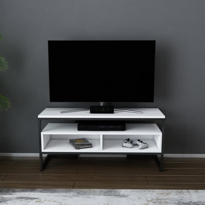 Decorotika Merrion Tv Stand Tv Unit For Tv's Up To 50 Inch Black And White - image 1