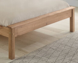 Save On Goods UK 5Ft King Size Waxed Pine,wood,wooden Low Foot End,solid Panel Bed Frame.shaker Style - thumbnail 3