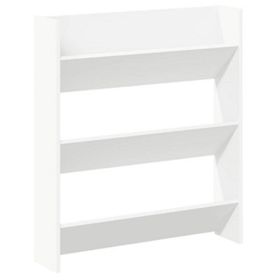 Berkfield Modern Wall Shoe Cabinet White 80X18X90 Cm Engineered Wood - image 1