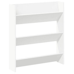 Berkfield Modern Wall Shoe Cabinet White 80X18X90 Cm Engineered Wood - thumbnail 1