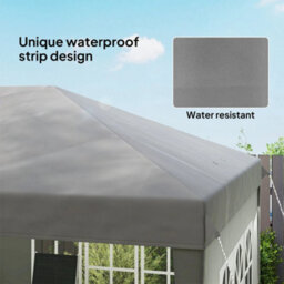 3 X 6M Heavy Duty Gazebo Marquee Party Tent With Storage Bag Grey - thumbnail 4