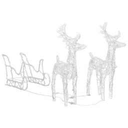Walplus Reindeers & Sleigh Christmas Decoration 160 Leds 130 Cm Acrylic - thumbnail 3
