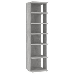 Berkfield Elegant Shoe Cabinet Concrete Grey 27.5X27X102 Cm Engineered Wood - thumbnail 1