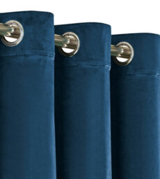 Ameha Velvet Curtains Ready Made Ring Top For Insulated Thick Thermal Eyelet Blackout Curtain Pair With Tie Backs 46''x54'' - thumbnail 6