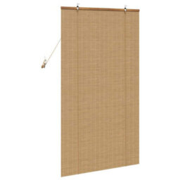 Walplus Window Blinds & Shades With Curtains Manual Light Brown Bamboo - thumbnail 5