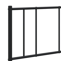 Berkfield Metal Bed Frame With Headboard And Footboard Black 135X190 Cm 4Ft6 Double - thumbnail 9