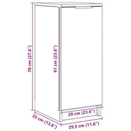 Vidaxl Shoe Cabinet Artisan Oak 29.5X35X70 Cm Engineered Wood - thumbnail 3