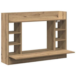 Berkfield Wall-Mounted Desk Artisan Oak 105X48X75 Cm Engineered Wood - thumbnail 2
