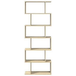 Vidaxl Room Divider Bookcase 6-Tier Sonoma Oak 70X24X193 Cm Engineered Wood - thumbnail 5