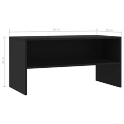 Berkfield Tv Cabinet Black 80X40X40 Cm Engineered Wood - thumbnail 6