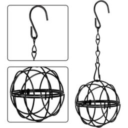 6Pcs Fat Ball Bird Feeder Hanging Metal Fat Ball Bird Holder Set With Hooks - thumbnail 3