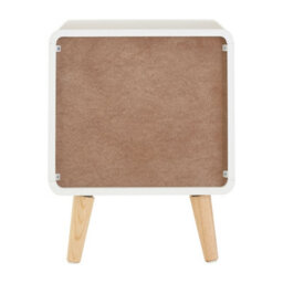 Orsina Versatile 1 Door Cabinet, Lightweight Bedside Cabinet, White Finish Bedroom Cabinet, Sleek Slim Cabinet - thumbnail 4