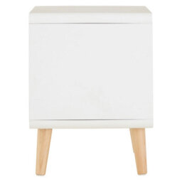 Orsina Versatile 1 Door Cabinet, Lightweight Bedside Cabinet, White Finish Bedroom Cabinet, Sleek Slim Cabinet - thumbnail 3