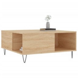 Berkfield Coffee Table Sonoma Oak 80X80X36.5 Cm Engineered Wood - thumbnail 3