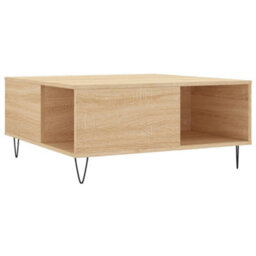 Berkfield Coffee Table Sonoma Oak 80X80X36.5 Cm Engineered Wood - thumbnail 6