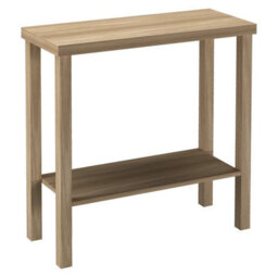 Urbn-Living Urbnliving 75Cm Height 2-Tier Wooden Narrow Console Side Oak Table Entryway Hallway Furniture Home Office Unit - thumbnail 3