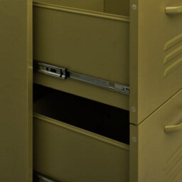 Walplus Drawer Cabinet Olive Green 80X35X101.5 Cm Steel - thumbnail 8