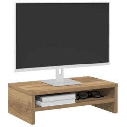 Walplus Monitor Stand Artisan Oak 42X24X13 Cm Engineered Wood - thumbnail 4