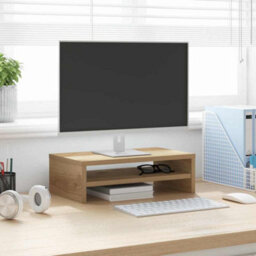 Walplus Monitor Stand Artisan Oak 42X24X13 Cm Engineered Wood - thumbnail 1