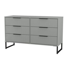 Ancona Matt Dusk Grey No Effect 6 Drawer Chest (H)678mm (W)1130mm (D)395mm - thumbnail 3